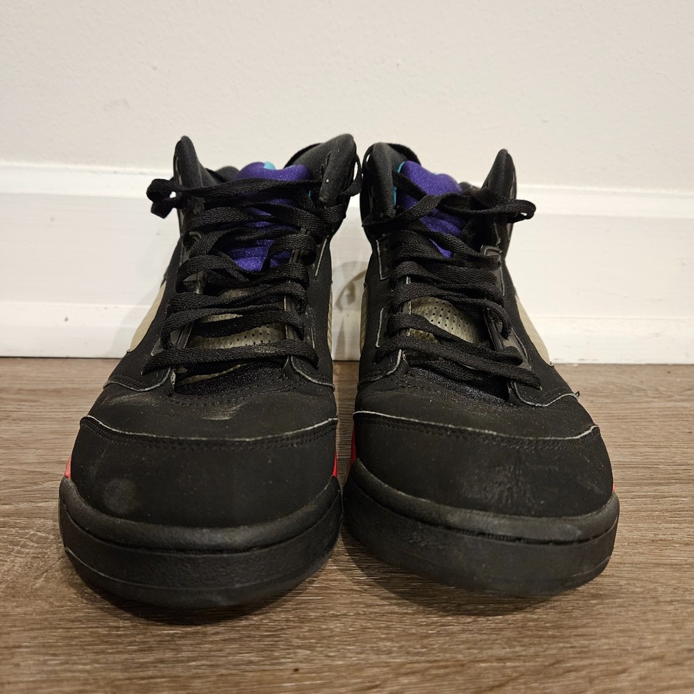 Air Jordan 5 Retro Top 3 Mens 9.5 Black Fire Red Grape CZ1786-001 2020 No Insole - Picture 4 of 14